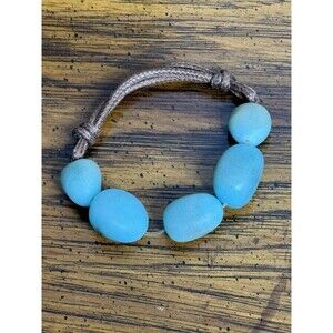 Beaded Stones‎ Turquoise Bracelet Stretch Homemade